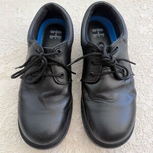 Anko Black Leather-Look Oxford Shoes for Women